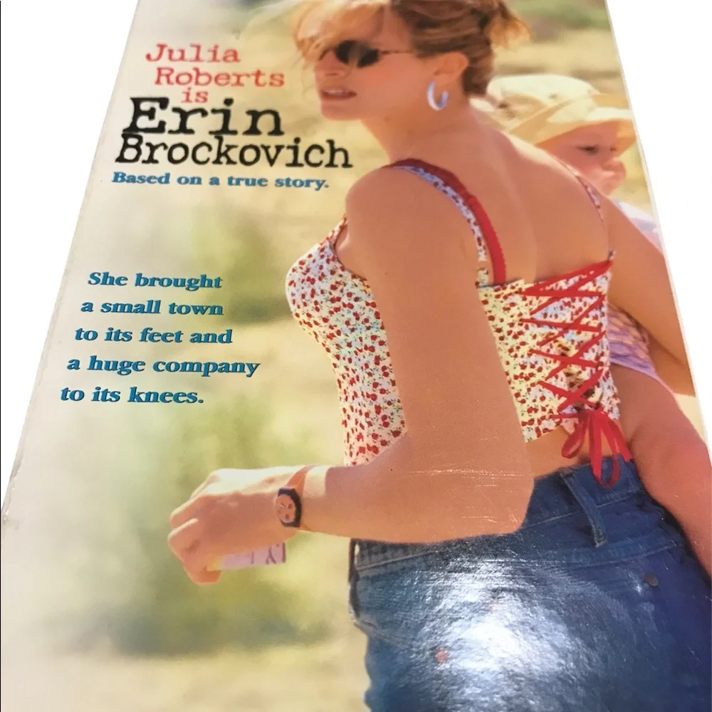 VTG Erin Brockovich VHS 2000 UNTESTED